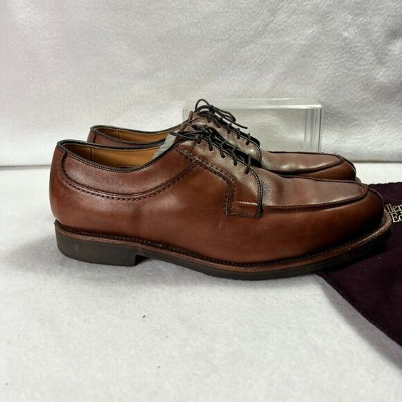 Allen Edmonds Shoes Men's Size 9 Brown Stockbridge Lace Up Oxfords Split Toe - Picture 5 of 11